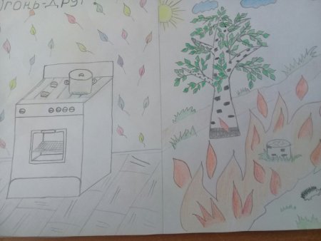 Рисунок огонь друг и враг