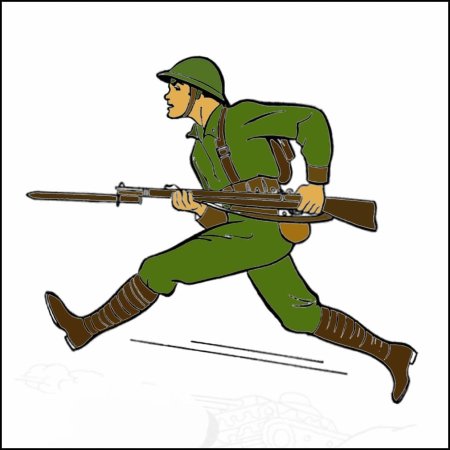 Солдат с автоматом рисунок