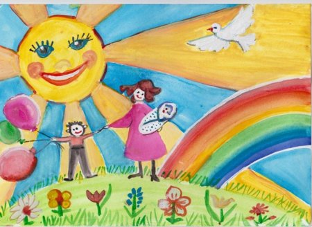 Детский рисунок пусть всегда будет солнце (53 фото)