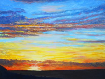 Небо гуашью