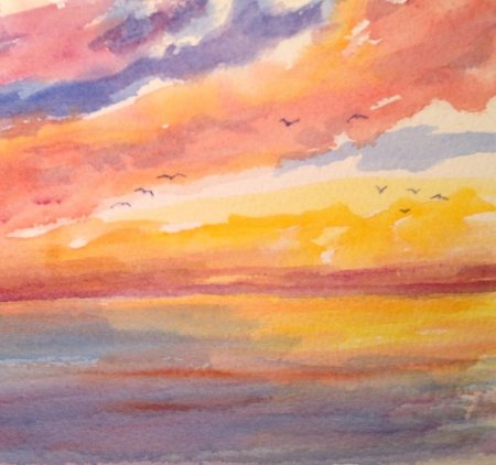 Небо акварель