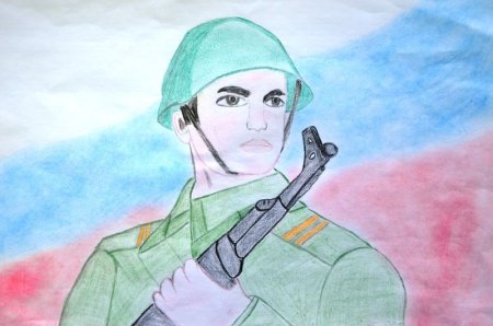 Рисунок солдата для срисовки
