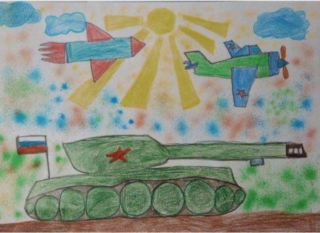 Рисование «наша армия родная» (Комарова