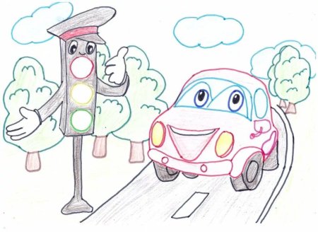 Рисунок на тему ПДД