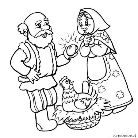 Рисунок к сказке Курочка Ряба для детей