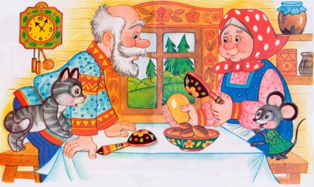 Раскраска к сказке Курочка Ряба для малышей