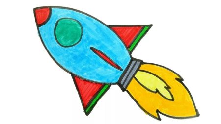 Ракета рисунок для детей