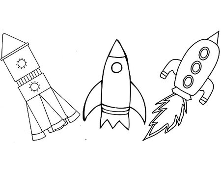 Ракета в Paint