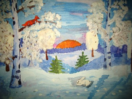 Рисунок на тему зима
