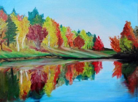Рисование осенний парк