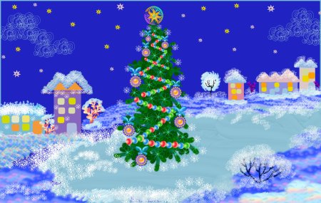 Рисунок на новогоднюю тематику