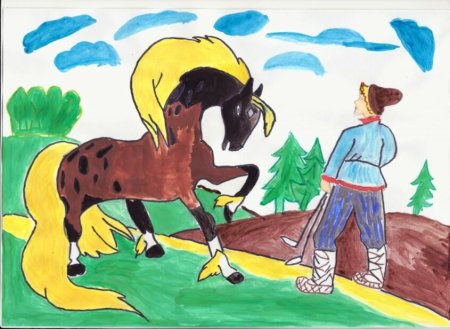 Рисунок к сказке Сивка бурка