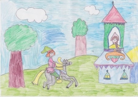 Детские рисунки к сказке Сивка бурка