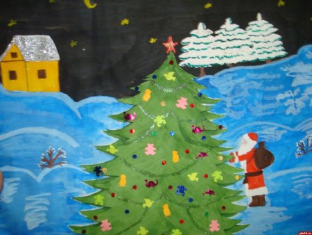 Рисование на тему новый год