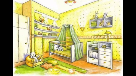 Нарисованная детская комната