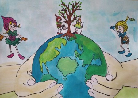 Зелёная Планета рисунок на конкурс