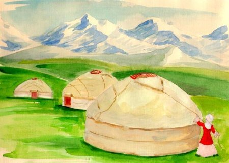 Кыргызская живопись Юрты