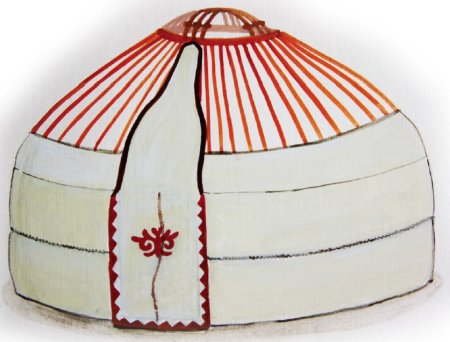 Киргизия нац узоры юрта