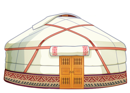 Юрта раскраска
