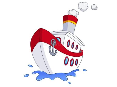 Пароход рисунок