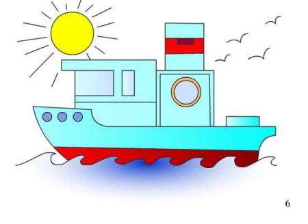 Пароход раскраска для детей