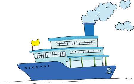 Пароход иллюстрация