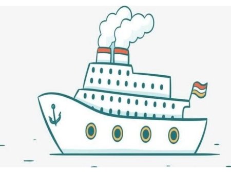 Пароход мультяшный