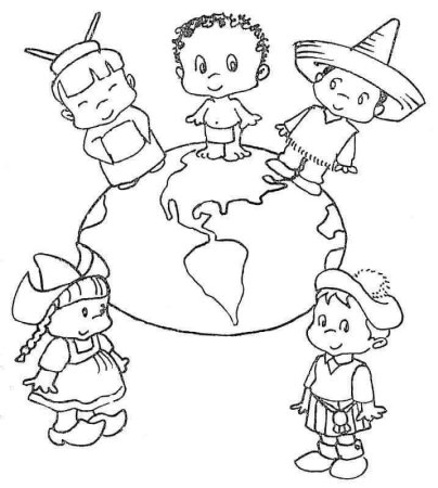 Аппликация на тему Дружба народов