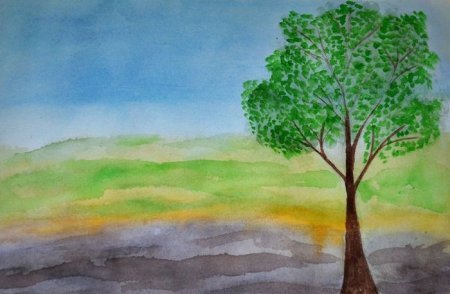 Детские пейзажи легкие