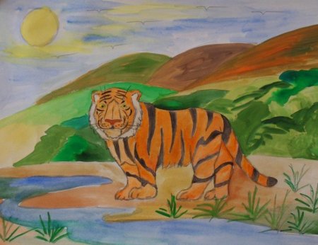 Детский рисунок тигр (53 фото)