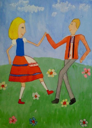 Рисование дети танцуют