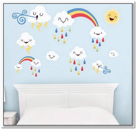 Рисунок на стене в детской комнате