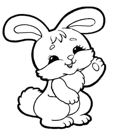 Заяц раскраска для детей