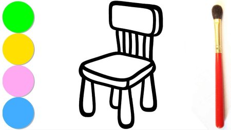 Стул раскраска для детей