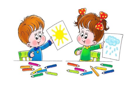 Дети рисуют картинки