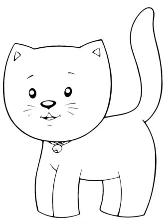 Котики. Раскраска для малышей