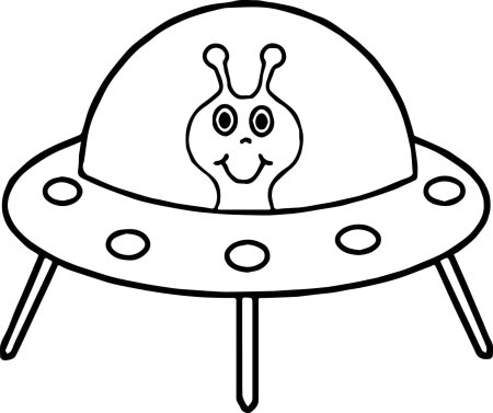 Летающая тарелка контур