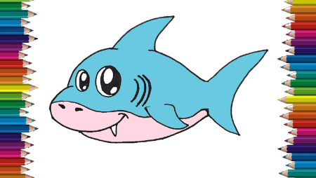 Рисунок детский акула (55 фото)