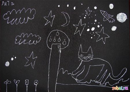 Рисунки на меловой доске