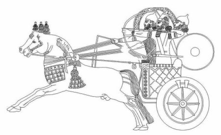 Колесница в древнем Египте чб