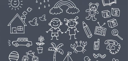 Детские рисунки мелом