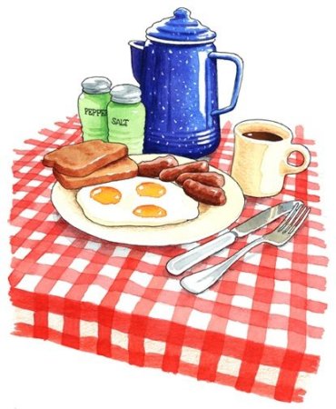 Рисунок на тему завтрак