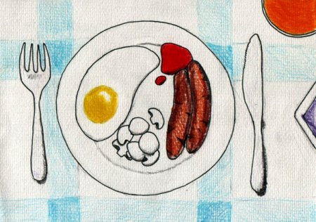 Завтрак для срисовки