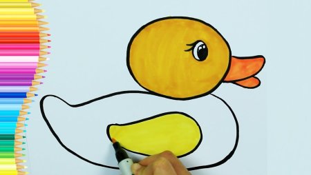 Рисование для детей уточка