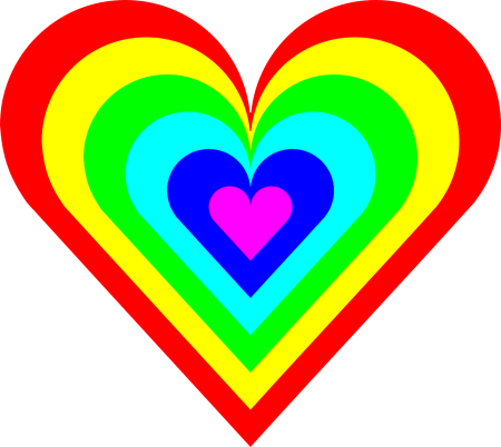 Радужное сердечко