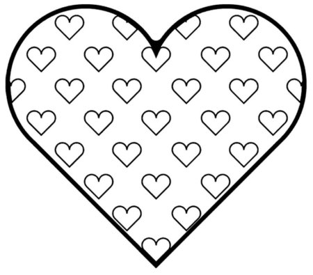 Сердце раскраска