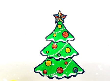 Рисование Новогодняя елка