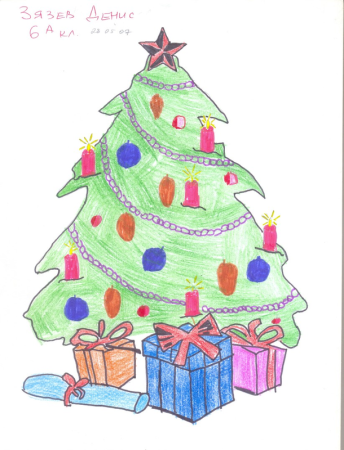 Новогодняя елка рисунок