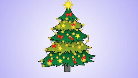 Елка для рисования