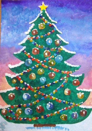 Елка детский рисунок